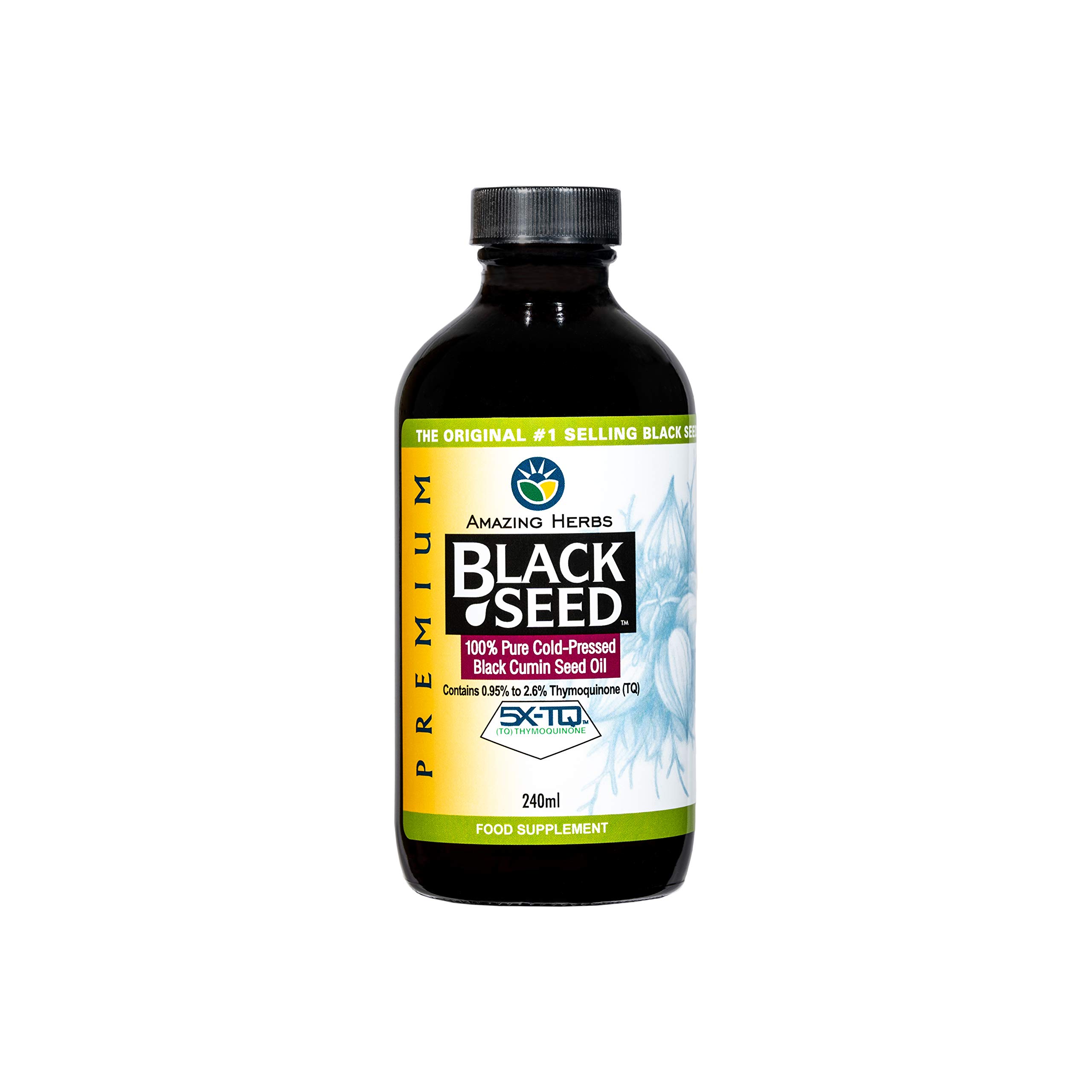 Amazing Herbs Premium Black Seed Oil 8oz/240ml